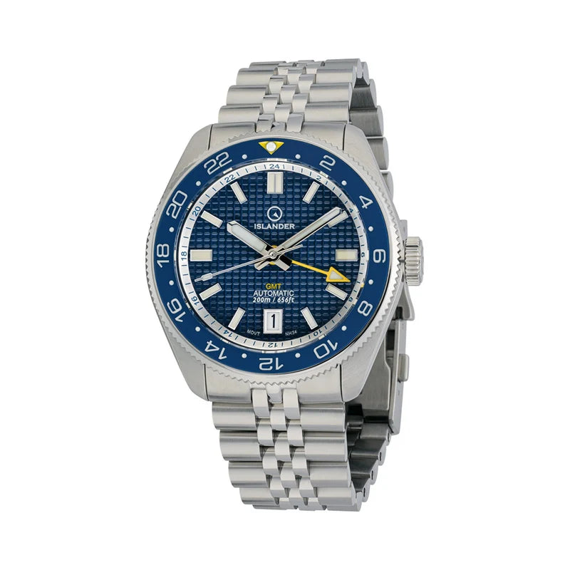 Islander Automatic GMT Dive Watch – Blue Waffle Dial | ISL-214 — view 9
