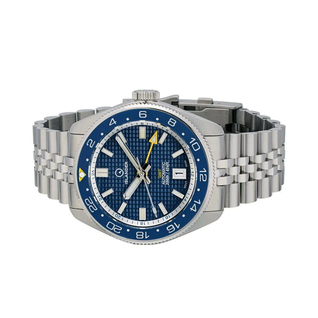 Islander Automatic GMT Dive Watch – Blue Waffle Dial | ISL-214 — view 7