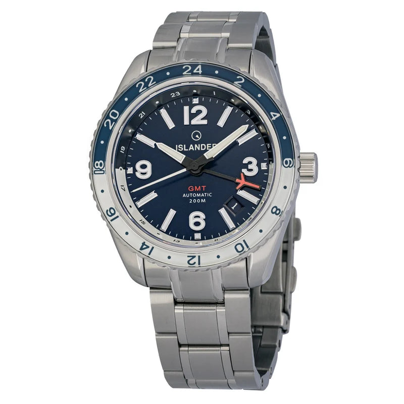 Islander Republic Traveler GMT ISL-238 – Blue Dial – Miyota 9075 True GMT — view 9