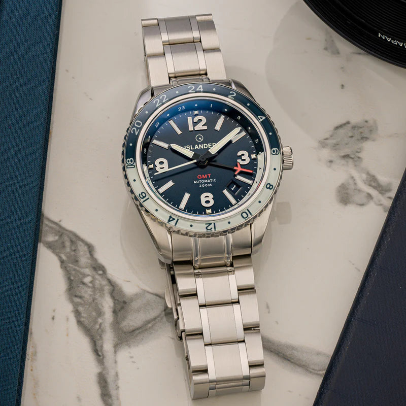 Islander Republic Traveler GMT ISL-238 – Blue Dial – Miyota 9075 True GMT — view 8