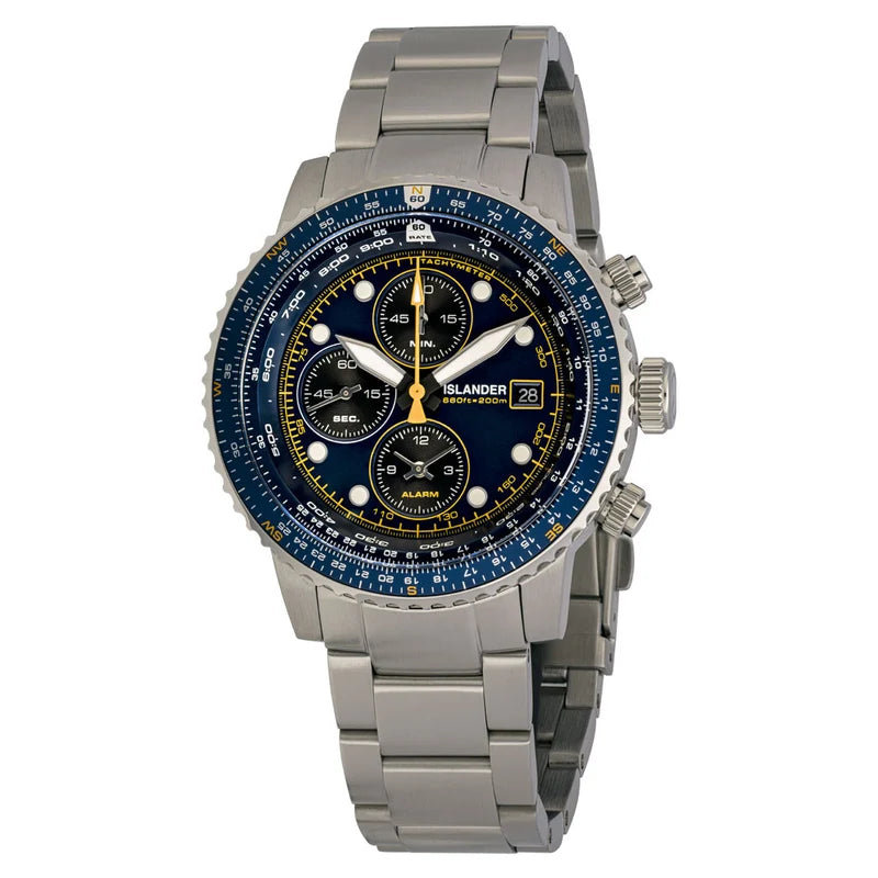 Islander Calverton Flight Chronograph Alarm Watch – Blue Dial – ISL-283 — view 2