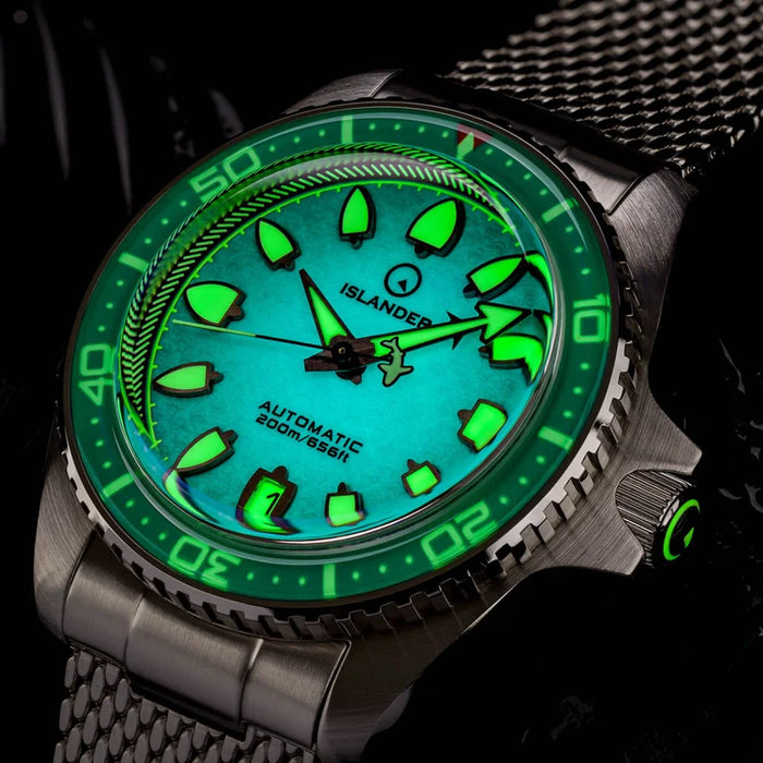 Islander Hudson “Harpoon Diver” ISL-305 – Degrading Sea Green Dial – 200M Automatic