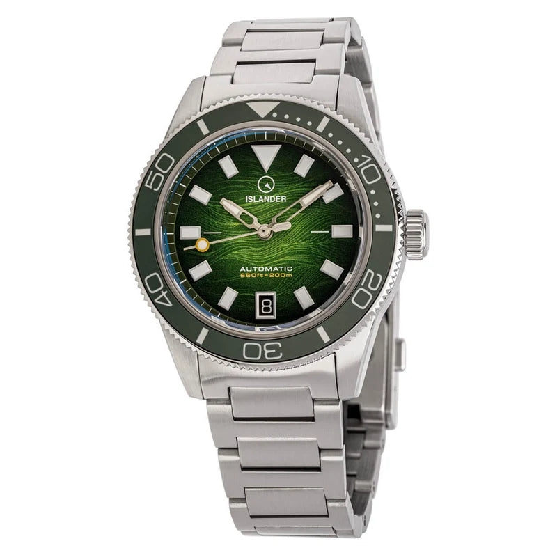 Islander Bayport ISL-312 – Green Wave Dial – Automatic Dive Watch — view 9
