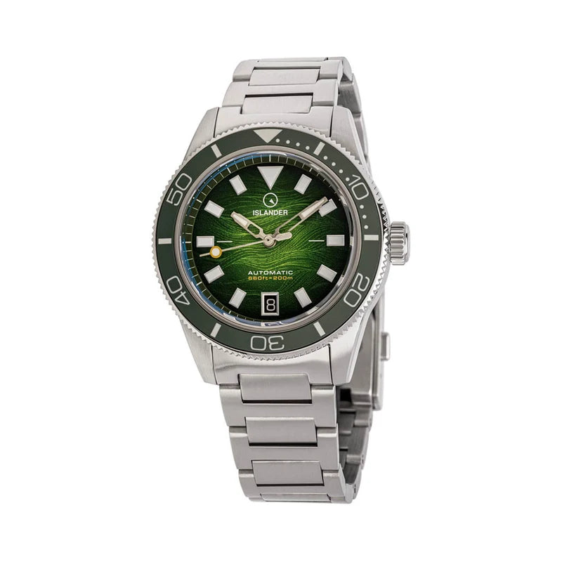 Islander Bayport ISL-312 – Green Wave Dial – Automatic Dive Watch — view 3