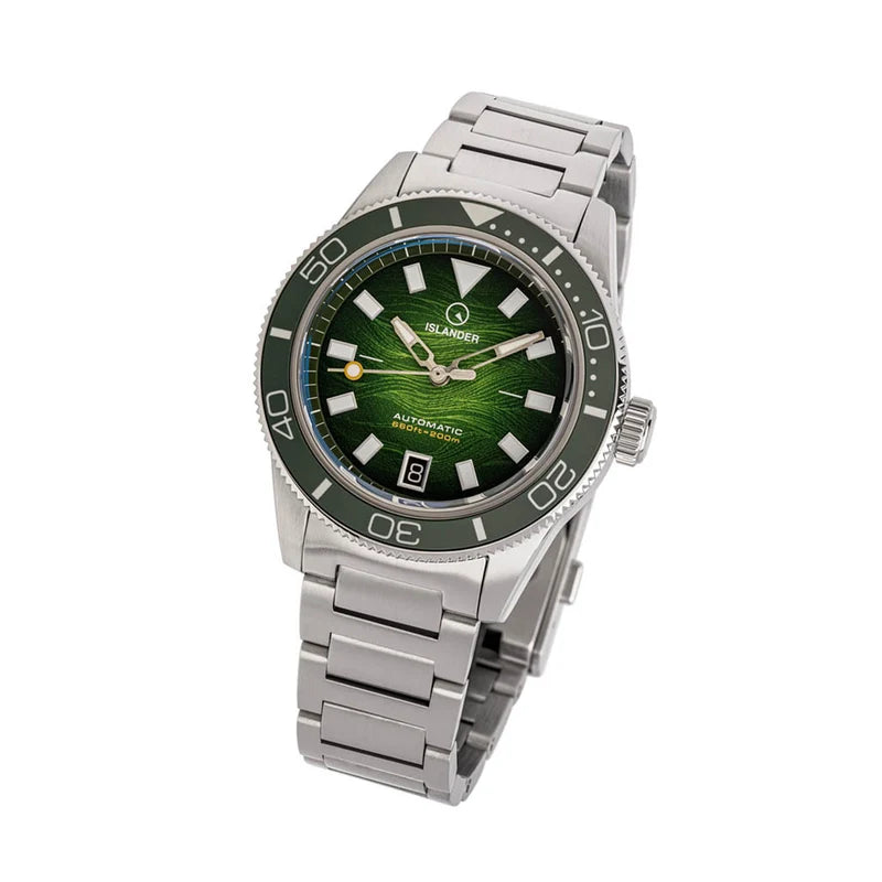 Islander Bayport ISL-312 – Green Wave Dial – Automatic Dive Watch — view 2