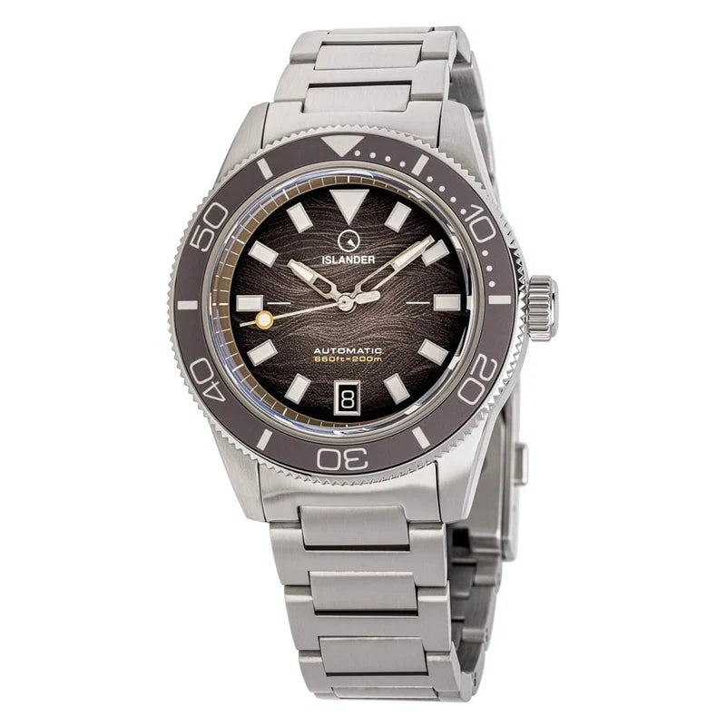 Islander Bayport Automatic Dive Watch – Warm Grey Wave Dial | ISL-314 — view 10