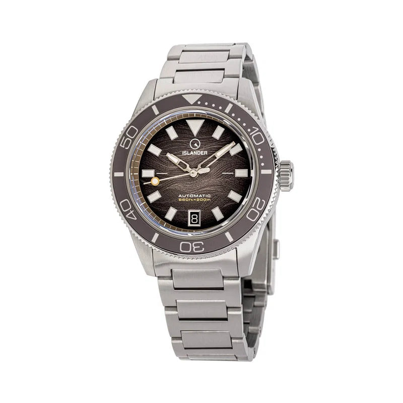 Islander Bayport Automatic Dive Watch – Warm Grey Wave Dial | ISL-314 — view 3