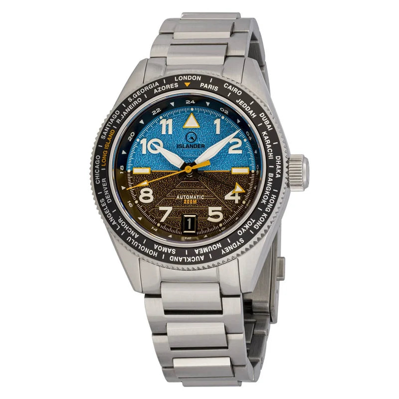 Islander Calabro GMT World Time Automatic Watch with Attitude Indicator Dial #ISL-318 — view 11