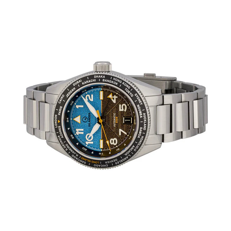 Islander Calabro GMT World Time Automatic Watch with Attitude Indicator Dial #ISL-318 — view 6