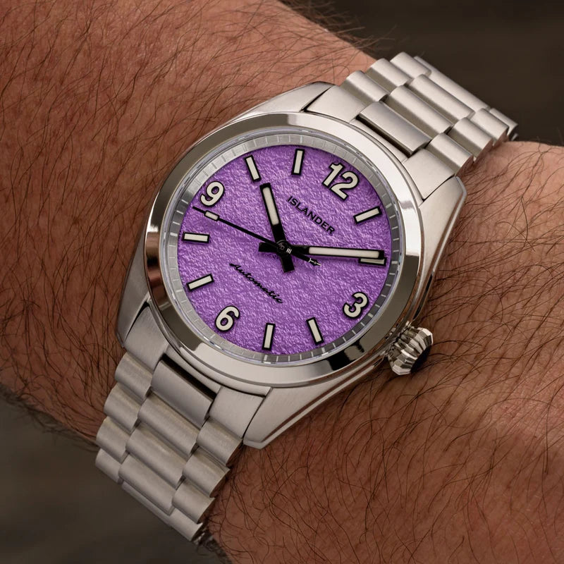 Islander Brookville Calligraphy Edition – Lavender Parchment Dial – ISL-321 — view 7