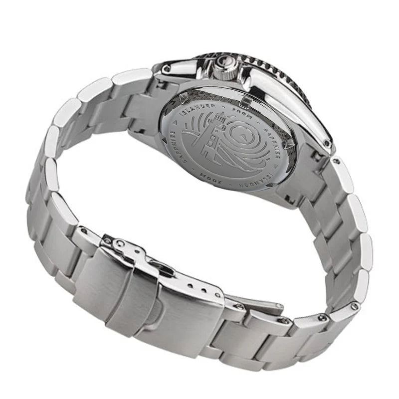 Islander ISL-35 White Dial Automatic Dive Watch – Sapphire Crystal – Luminous Ceramic Bezel – 200M — view 4