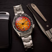 Islander JFK Automatic GMT Watch with Sunset Orange Dial — view 14