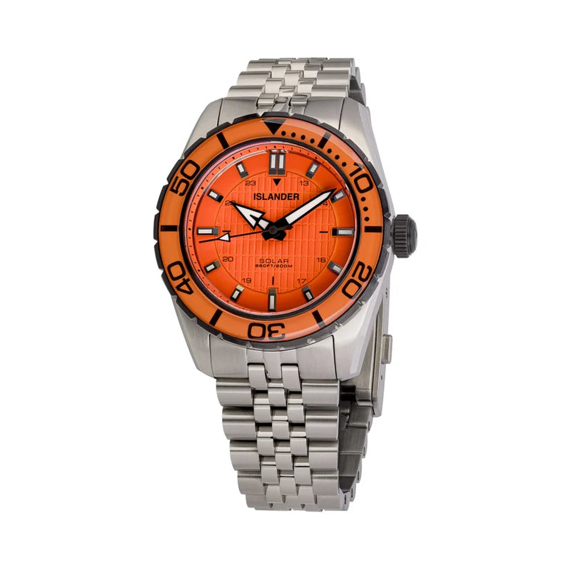Islander Saltaire 38mm Solar Dive Watch – Orange Dial – ISL-358 – Brand New — view 8