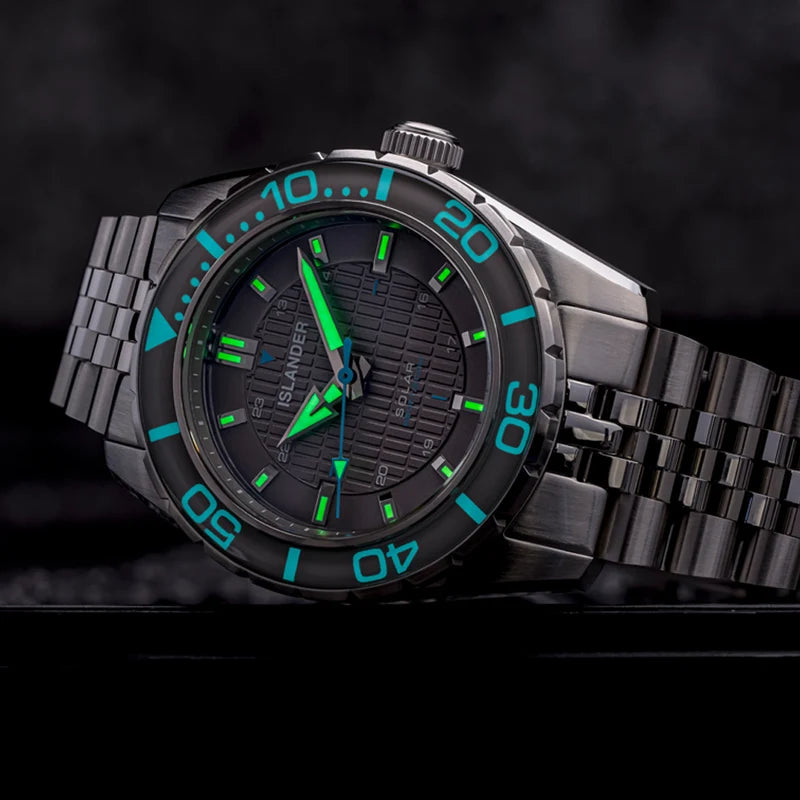Islander Saltaire ISL-359 – 38mm Solar Dive Watch – Grey Dial – 200M — view 6