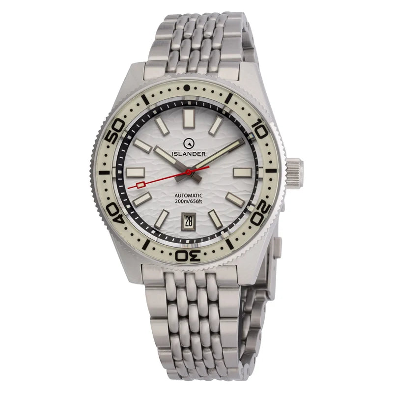 Islander Northport Automatic Dive Watch – White Ripple Dial | ISL-360 — view 9