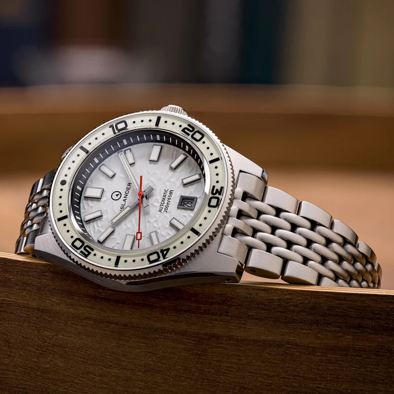 Islander Northport Automatic Dive Watch – White Ripple Dial | ISL-360 — view 7