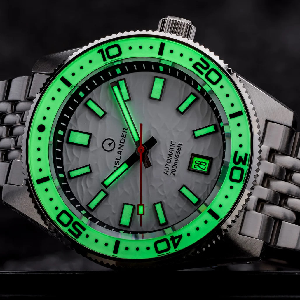 Islander Northport Automatic Dive Watch – White Ripple Dial | ISL-360 — view 2