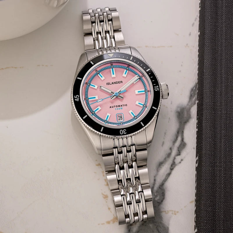 Islander Port Jefferson Automatic Skin Diver – Miami Pink Dial | ISL-372 — view 4
