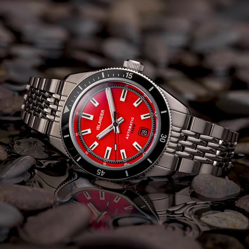 Islander Port Jefferson Automatic Skin Diver – Red Dial | ISL-375 — view 9