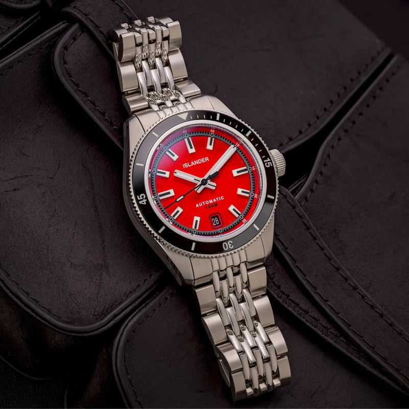 Islander Port Jefferson Automatic Skin Diver – Red Dial | ISL-375 — view 8