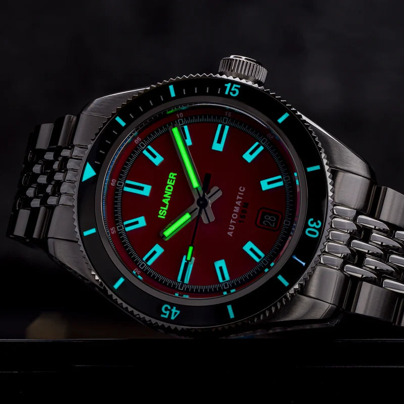 Islander Port Jefferson Automatic Skin Diver – Red Dial | ISL-375 — view 6