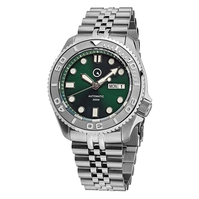 Islander Automatic Dive Watch – Sunburst Green Dial &amp; Embossed Ceramic Bezel | ISL-44 — view 16