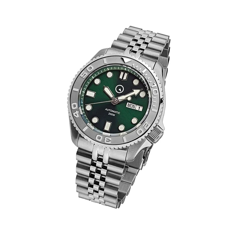 Islander Automatic Dive Watch – Sunburst Green Dial &amp; Embossed Ceramic Bezel | ISL-44 — view 4