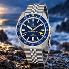 Islander Automatic GMT Dive Watch – Blue Waffle Dial | ISL-214 view 1