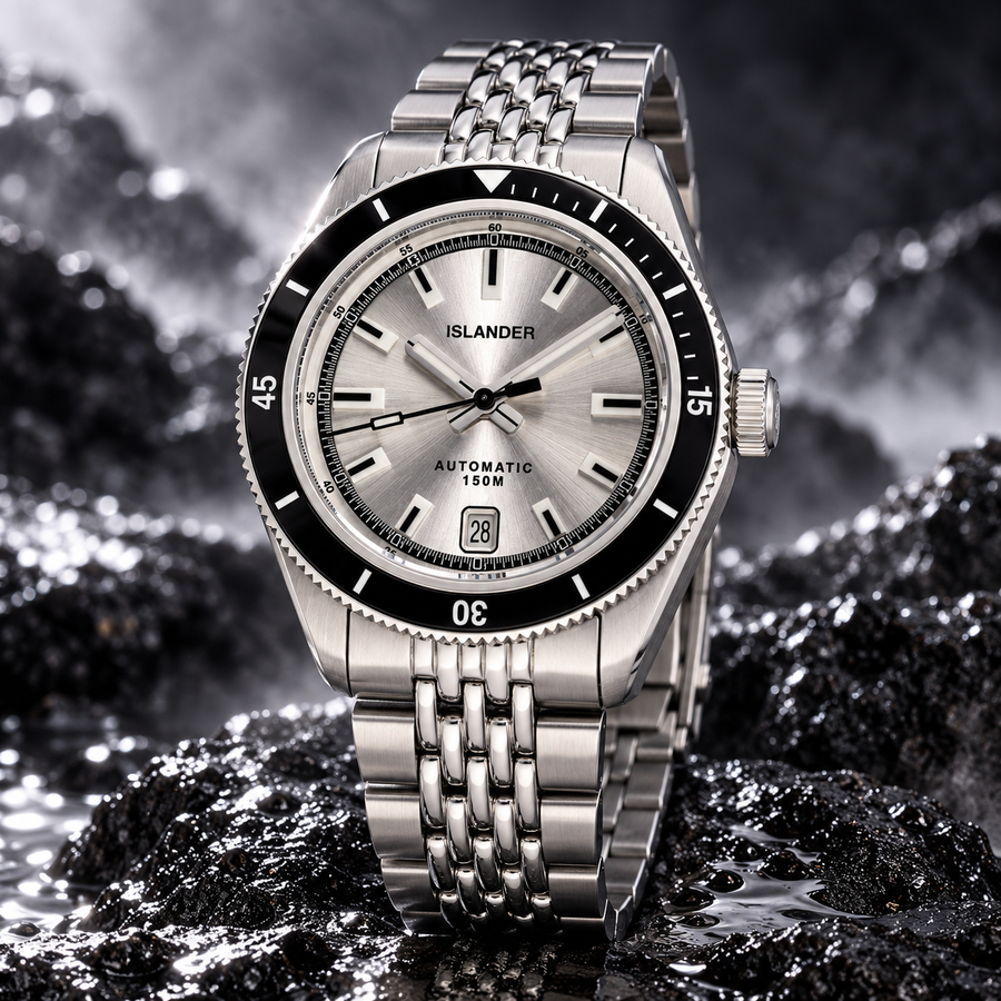 Islander Port Jefferson Automatic Skin Diver – Silver Dial | ISL-374
