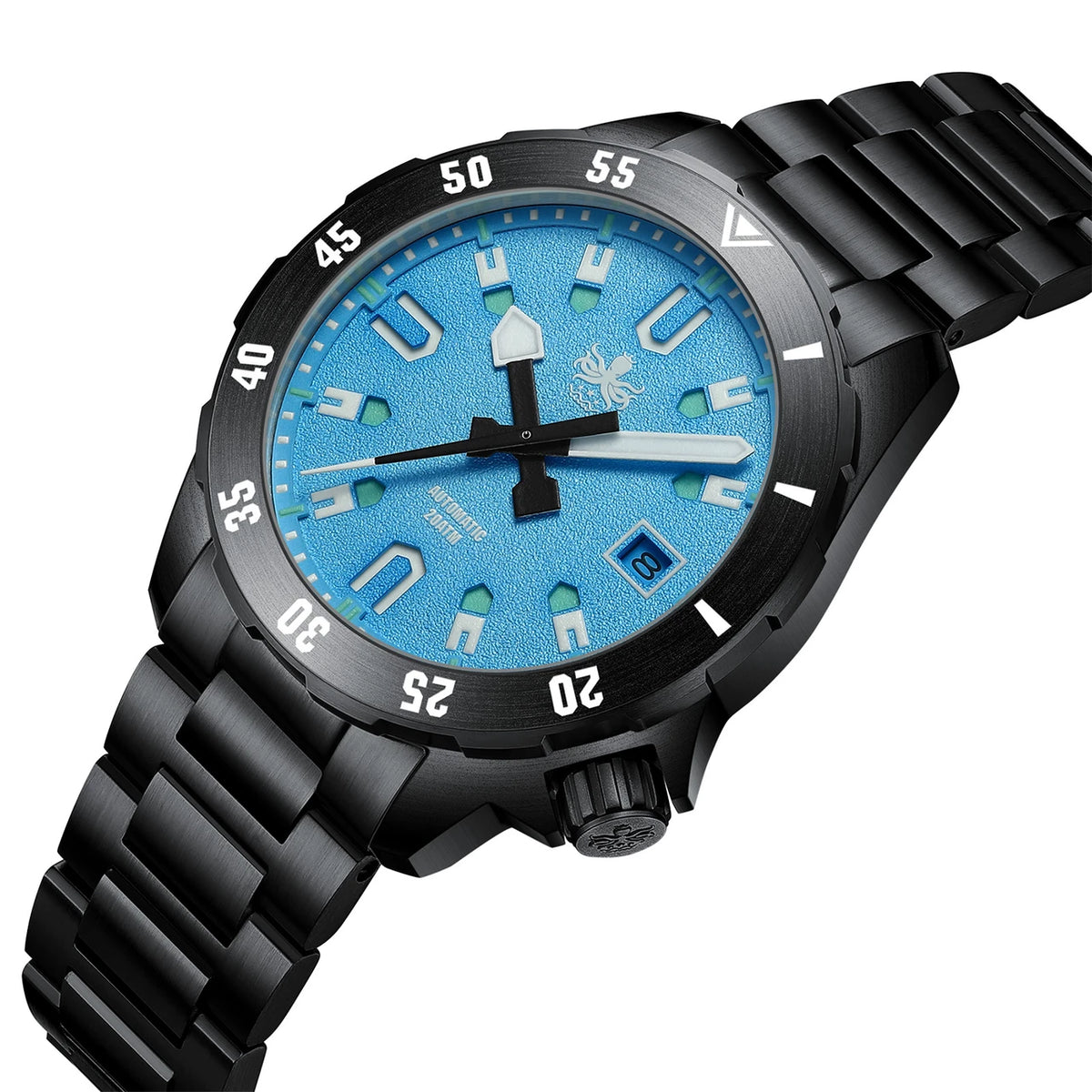 PHOIBOS APOLLO DLC 200M Automatic Diver Watch PY056BX – Blue"High Beat" Movement — view 6