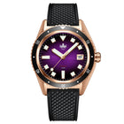 PHOIBOS Argo Bronze PY057H – Spiral Sunray Purple – 200M Automatic Diver "High Beat" Movement view 2