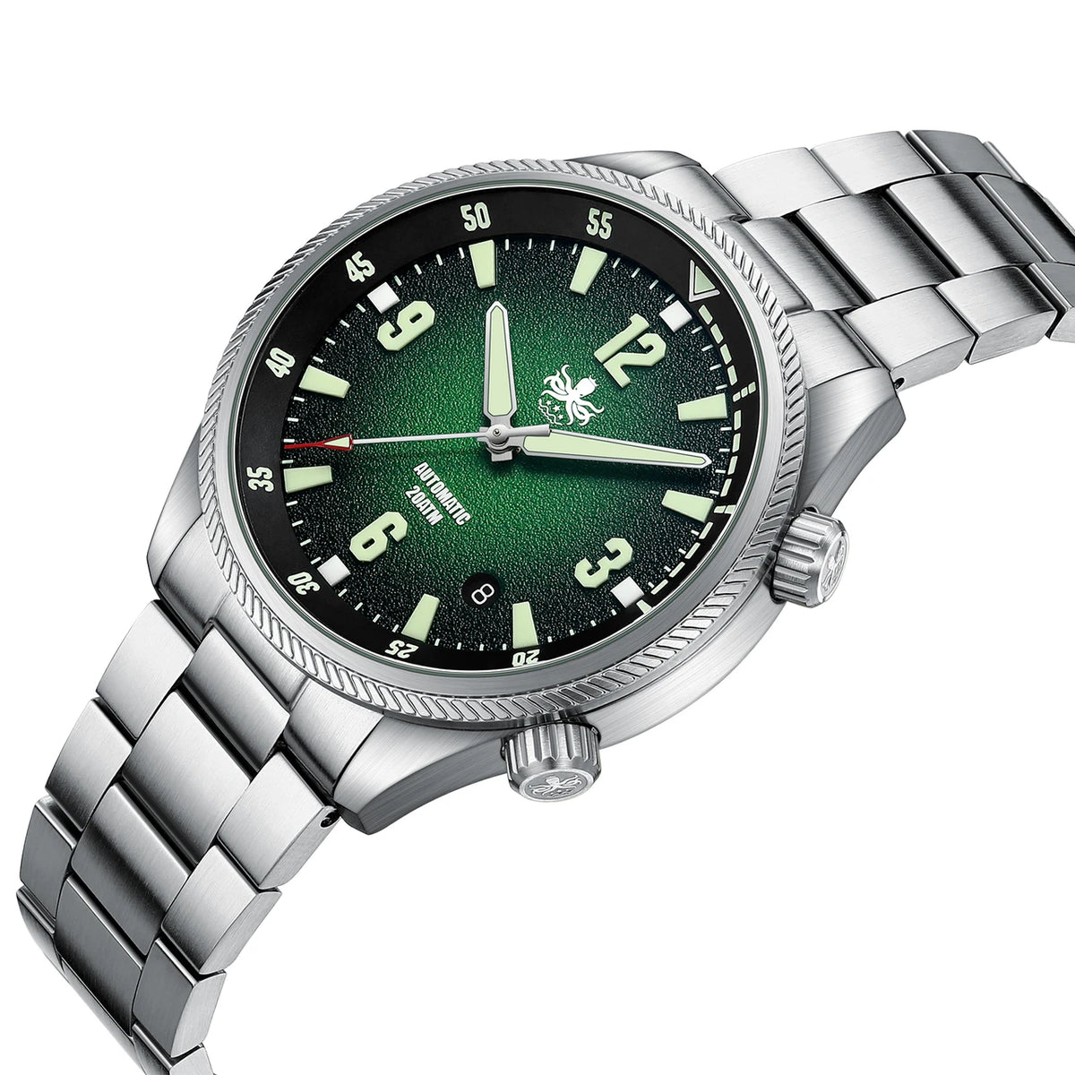 PHOIBOS Storm Corsair PY063A – Green – 200M Automatic Diver — view 6