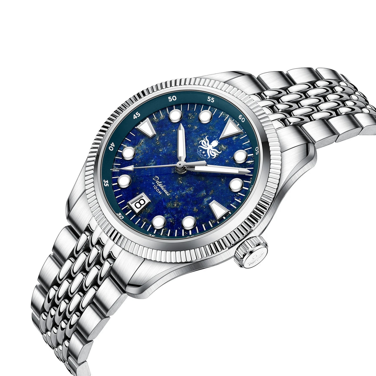PHOIBOS Delphinus 100M Automatic Watch PY066B Lapis Lazuli "High Beat" Movement — view 2