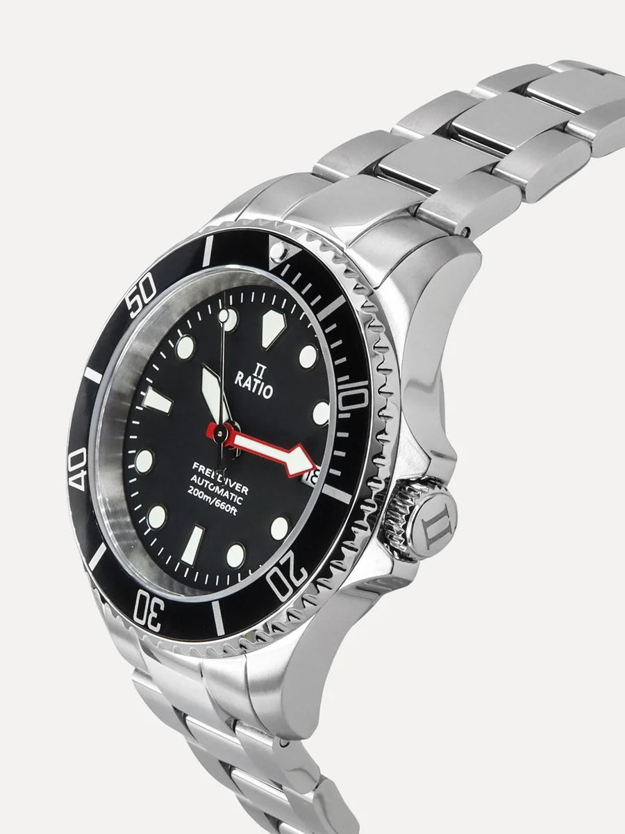 Ratio FreeDiver Sapphire Stainless Steel Black Dial Automatic RTF041 200M Men's Watch — view 3