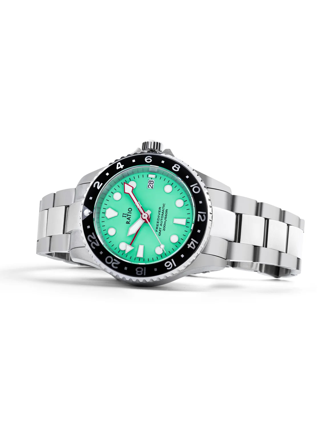 Ratio FreeDiver GMT RTF059 Mint Green Sapphire Automatic 200M Men's Watch — view 2