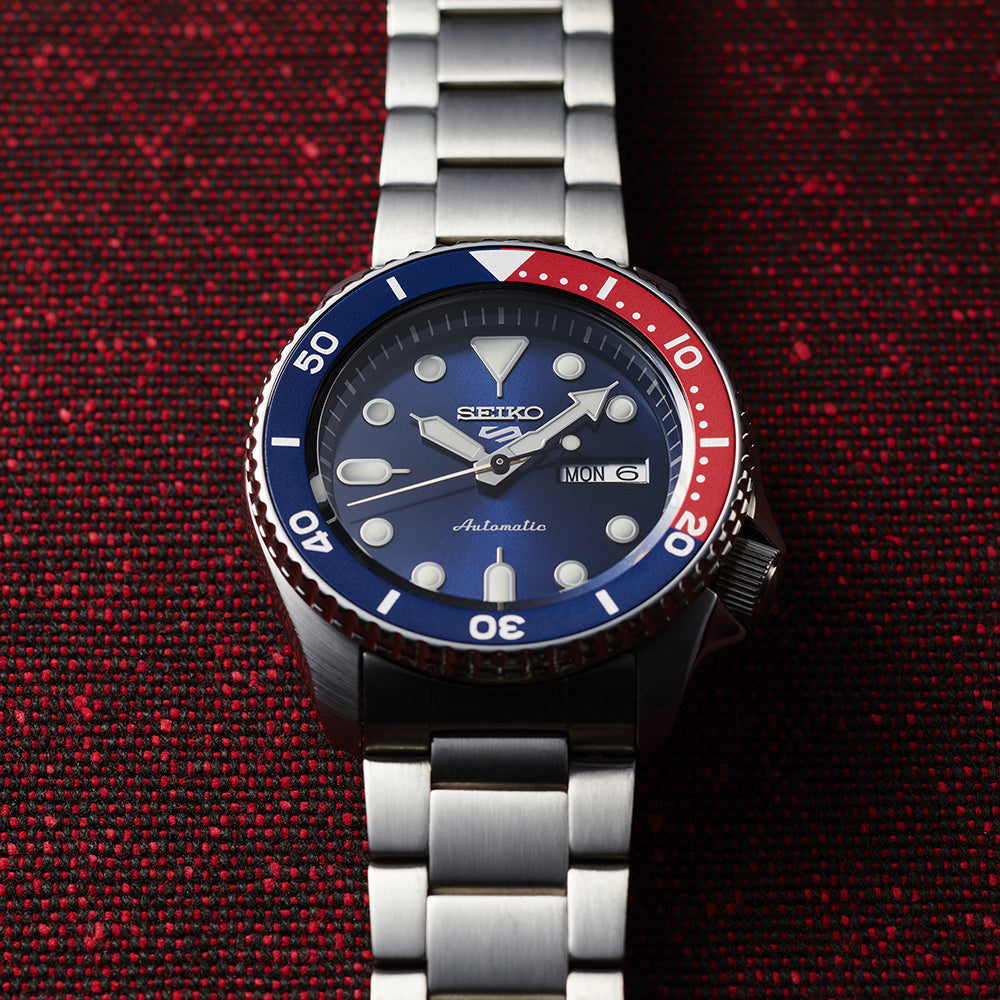 Seiko 5 Sports SRPD53 – Automatic – "Pepsi" Bezel – Blue Sunburst Dial – 42.5mm – New — view 5