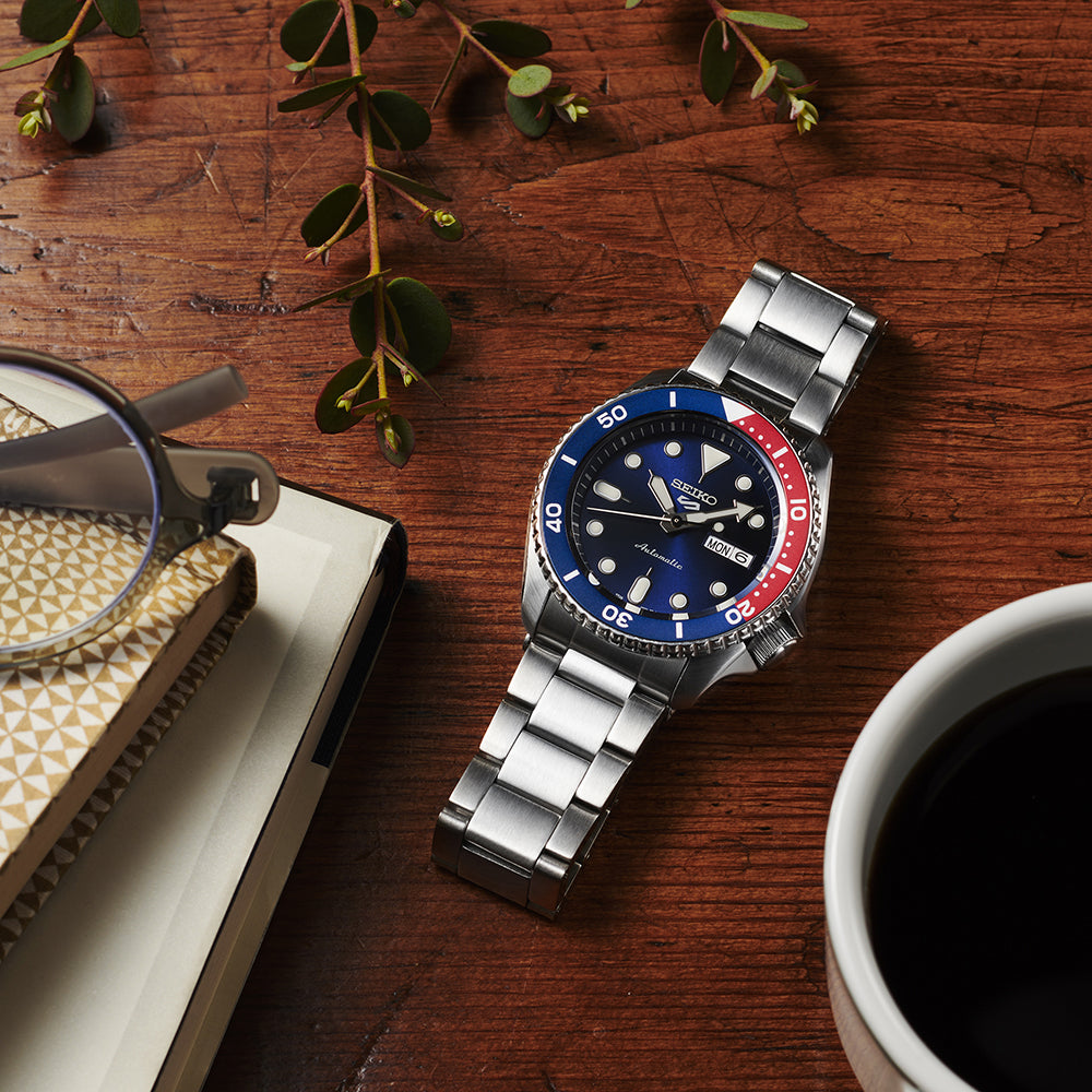Seiko 5 Sports SRPD53 – Automatic – "Pepsi" Bezel – Blue Sunburst Dial – 42.5mm – New — view 7