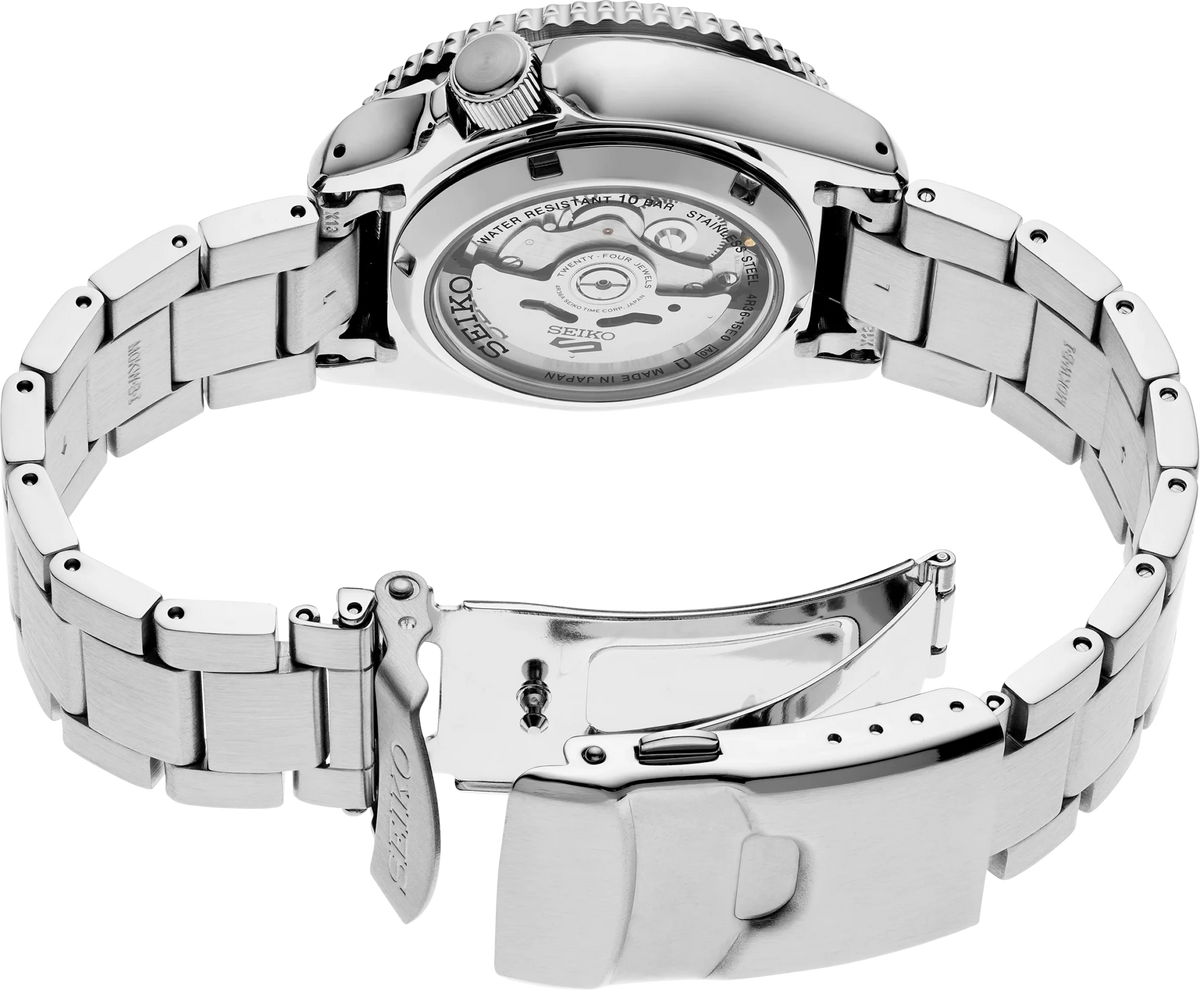 Seiko 5 Sports SRPK09 Automatic – 55th Anniversary Special Edition – Silver Sunburst Dial – New — view 4