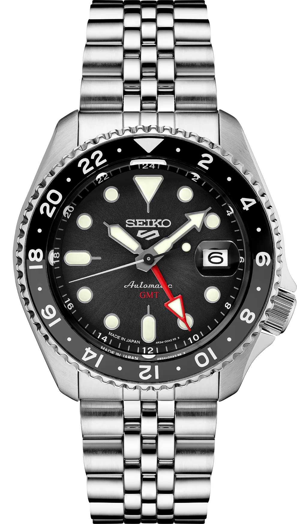 Seiko 5 Sports GMT SSK001 “Bruce Wayne” – Black Dial Automatic GMT — view 3