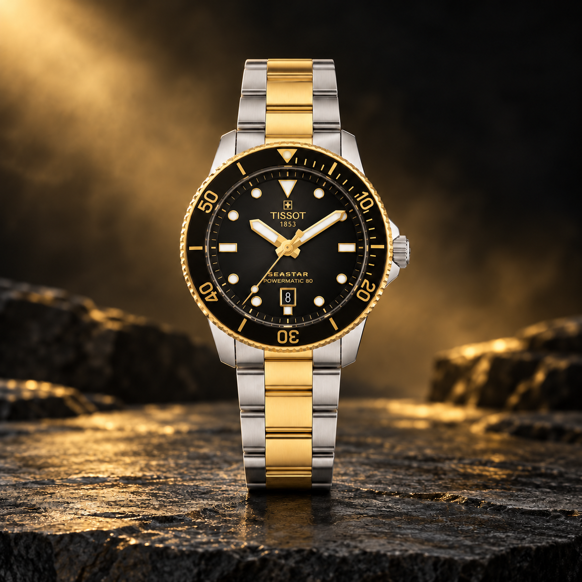 Tissot Seastar 1000 Powermatic 80 40mm Two-Tone Automatic Watch – T120.807.22.051.00