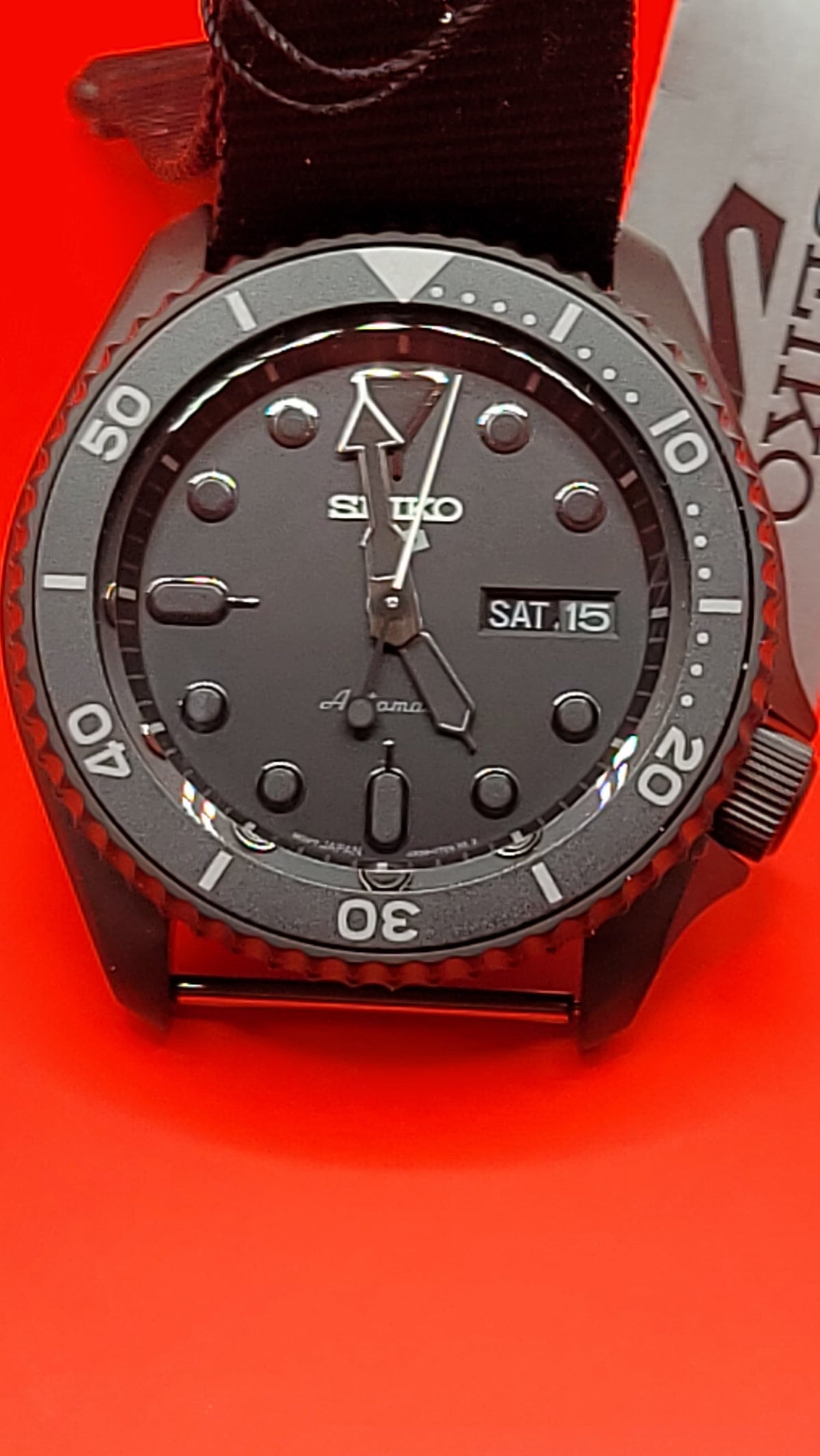 Seiko 5 Sports “Stealth Black” Automatic Diver Style — view 2