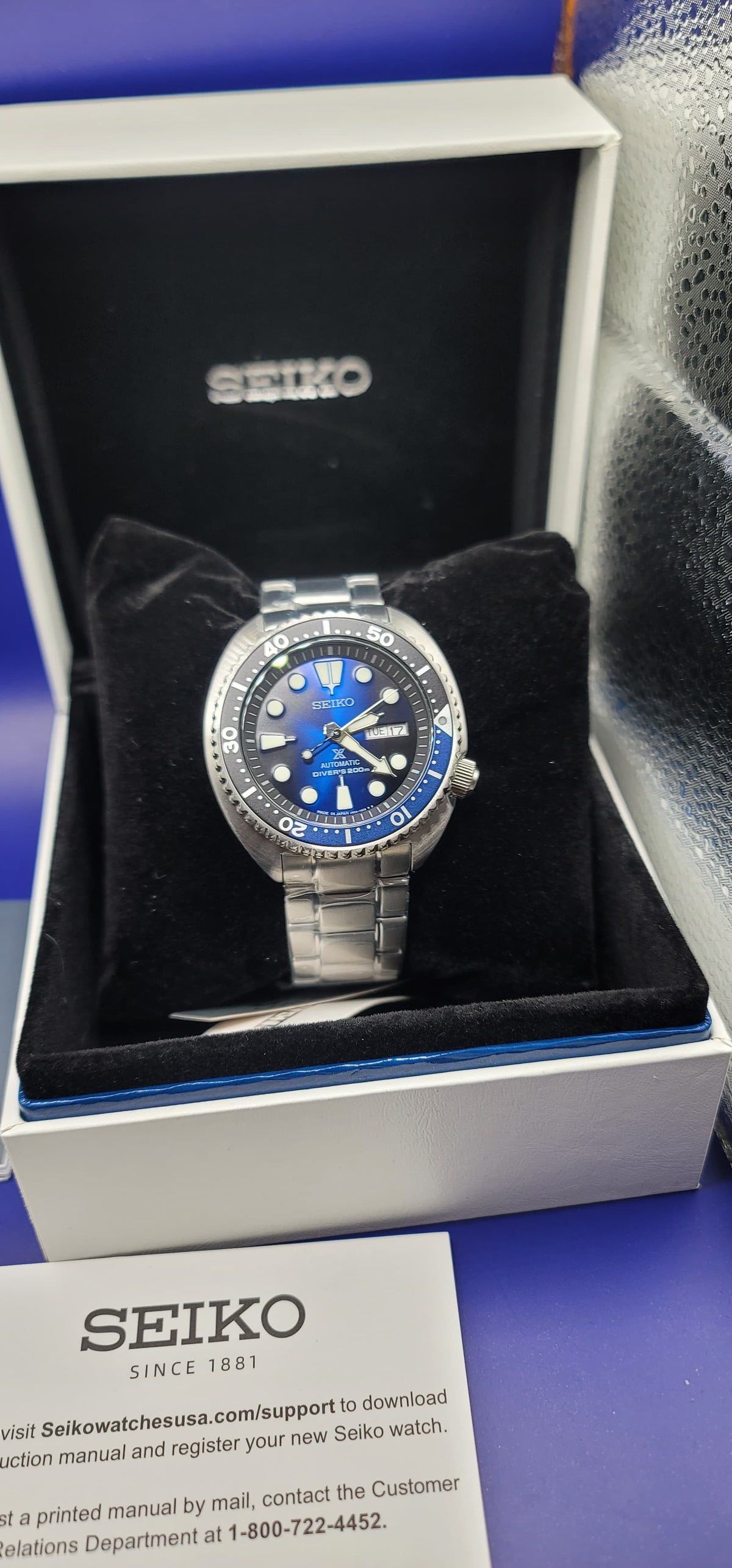 SRPC25J1 Deep Blue Batman Turtle IN STOCK Seiko Prospex SRPC25J1 READY TO SHIP — view 4