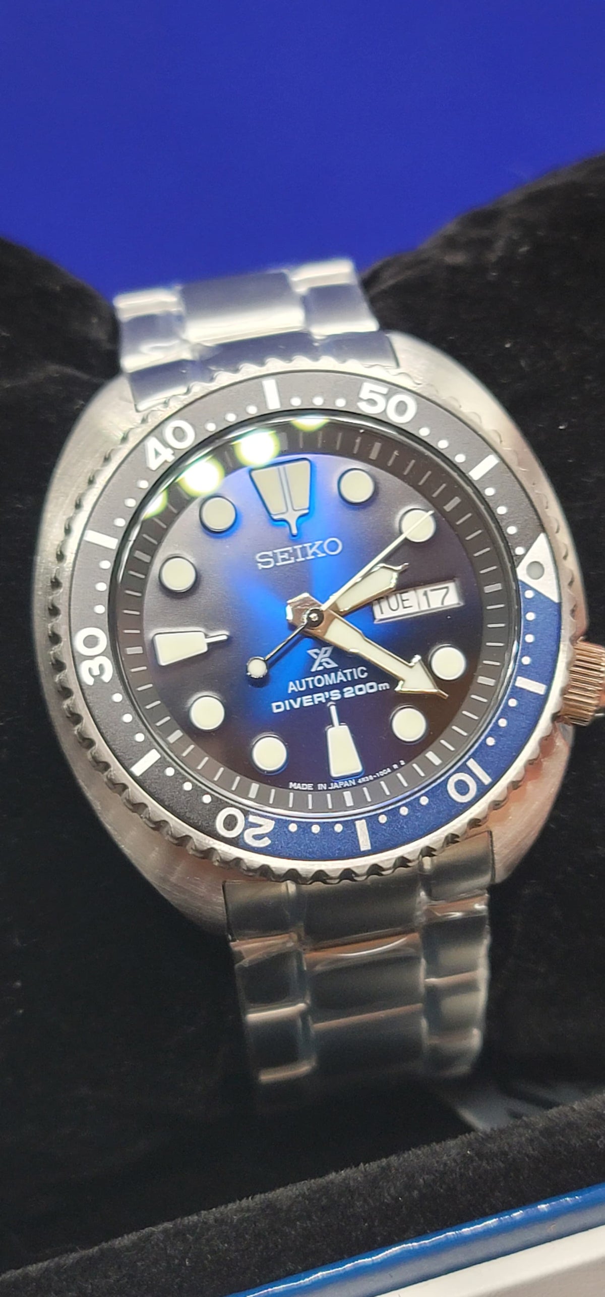 SRPC25J1 Deep Blue Batman Turtle IN STOCK Seiko Prospex SRPC25J1 READY TO SHIP — view 6