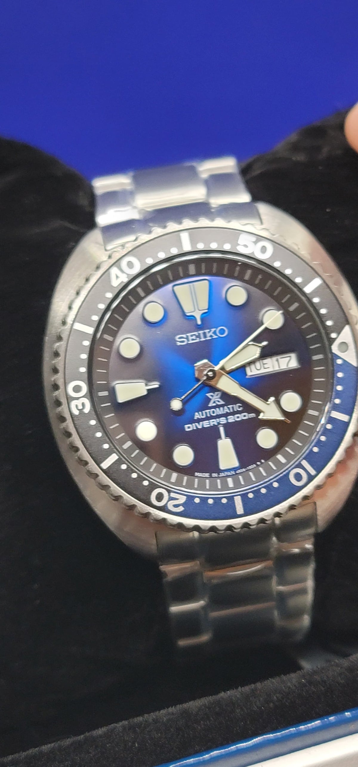 SRPC25J1 Deep Blue Batman Turtle IN STOCK Seiko Prospex SRPC25J1 READY TO SHIP — view 5