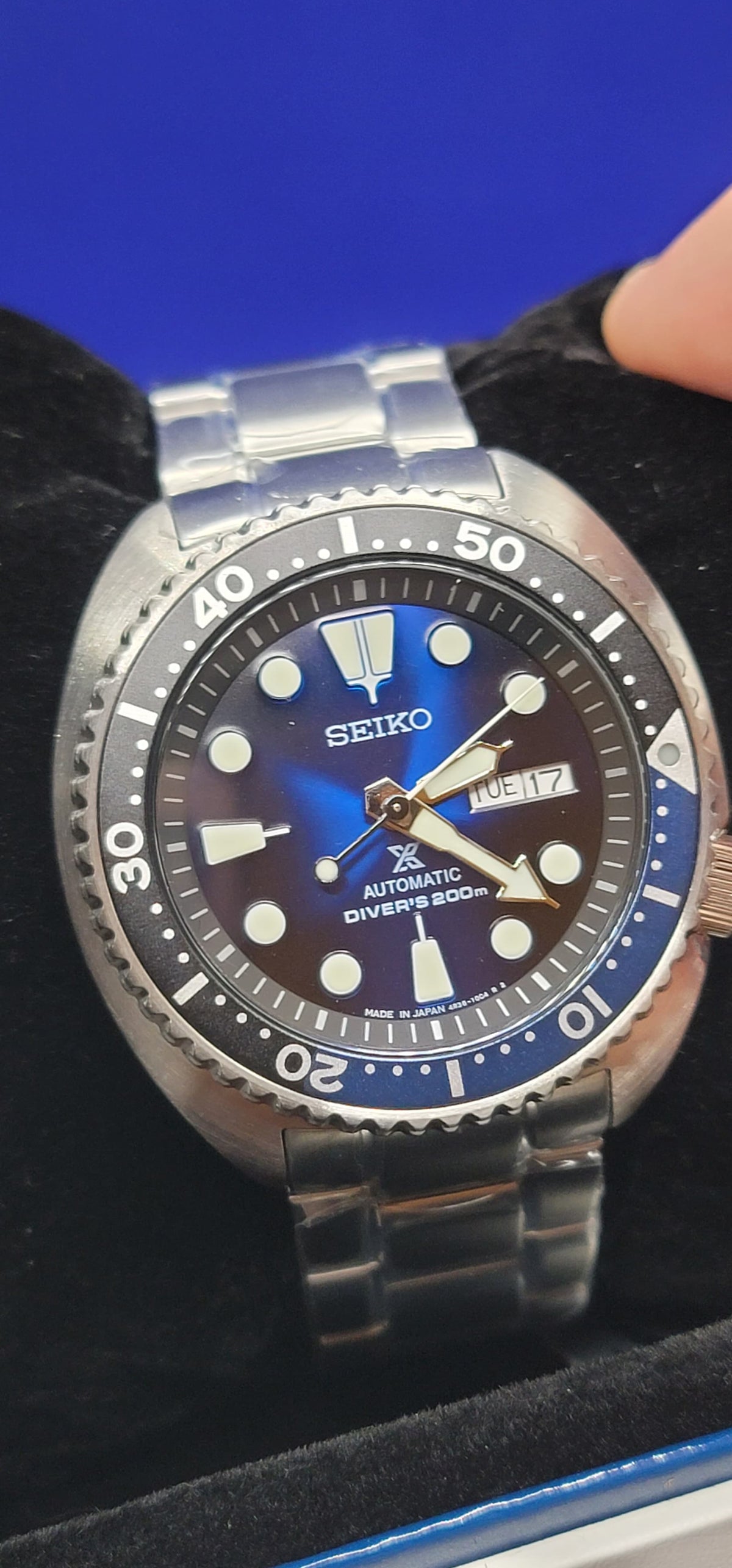 SRPC25J1 Deep Blue Batman Turtle IN STOCK Seiko Prospex SRPC25J1 READY TO SHIP — view 8