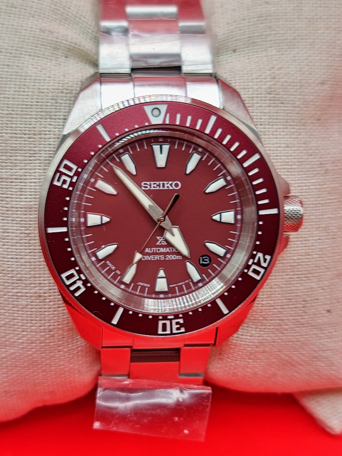 Seiko Prospex Automatic Diver 200m “Red Samurai” Reference: SRPL11 / 4R35 Automatic — view 8