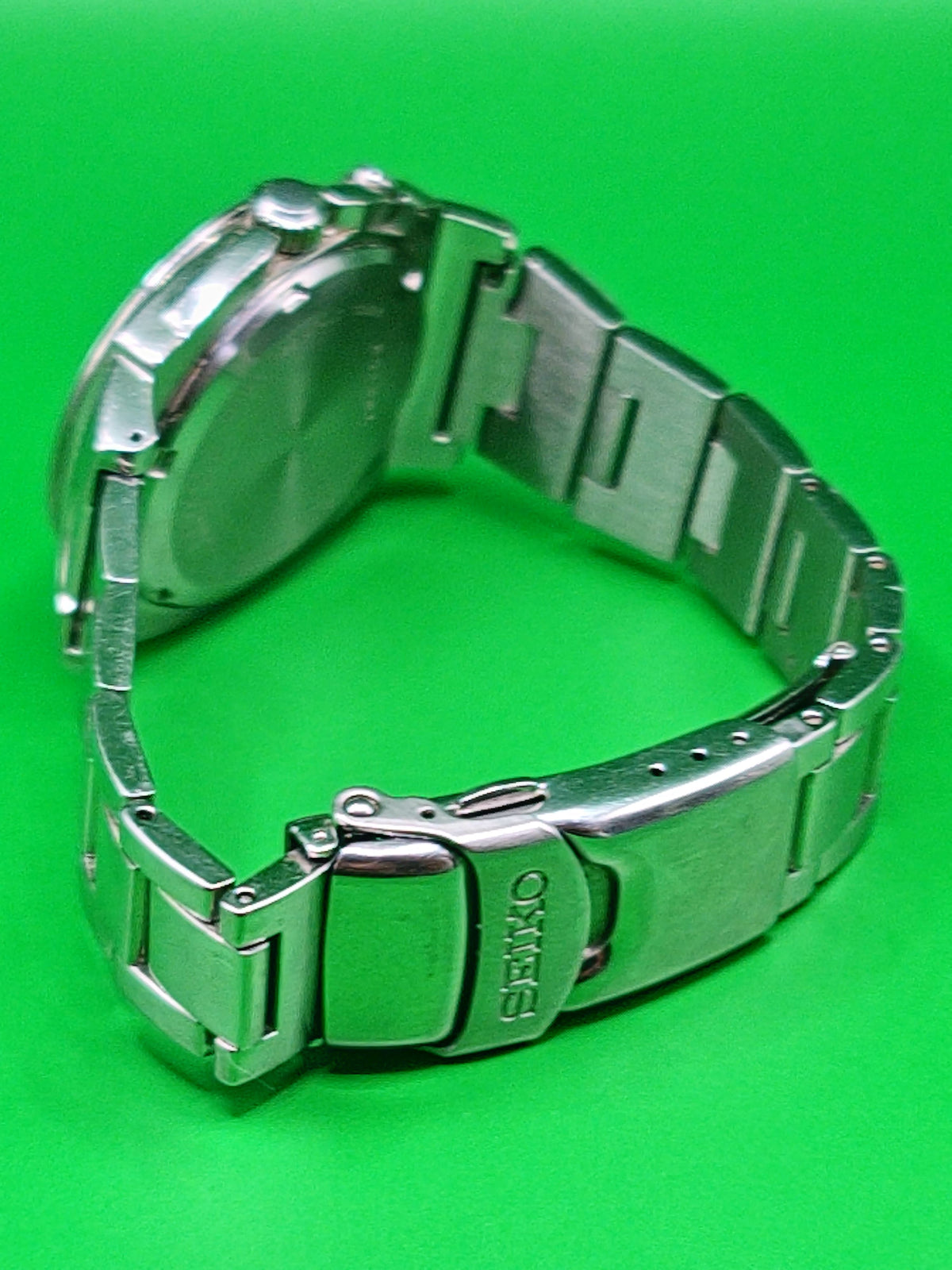 Seiko Kinetic “S” Ref. 5M63-0A30  Blue Sunburst Dial – Early 2000s Japanese Kinetic Classic — view 3