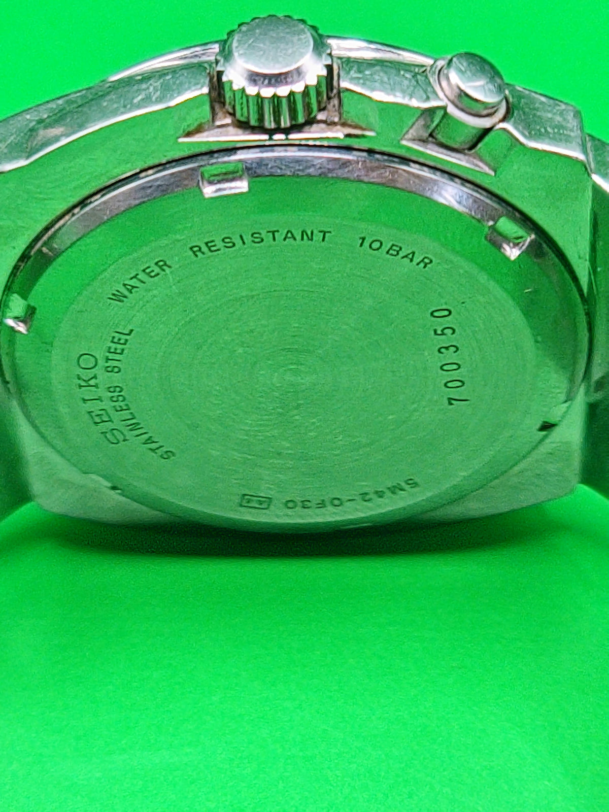 Seiko Kinetic “S” Ref. 5M63-0A30  Blue Sunburst Dial – Early 2000s Japanese Kinetic Classic — view 7