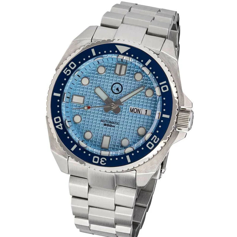 Islander Automatic Dive Watch – Ice Blue Waffle Dial | ISL-67 — view 8