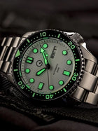 Islander ISL-35 White Dial Automatic Dive Watch – Sapphire Crystal – Luminous Ceramic Bezel – 200M view 3